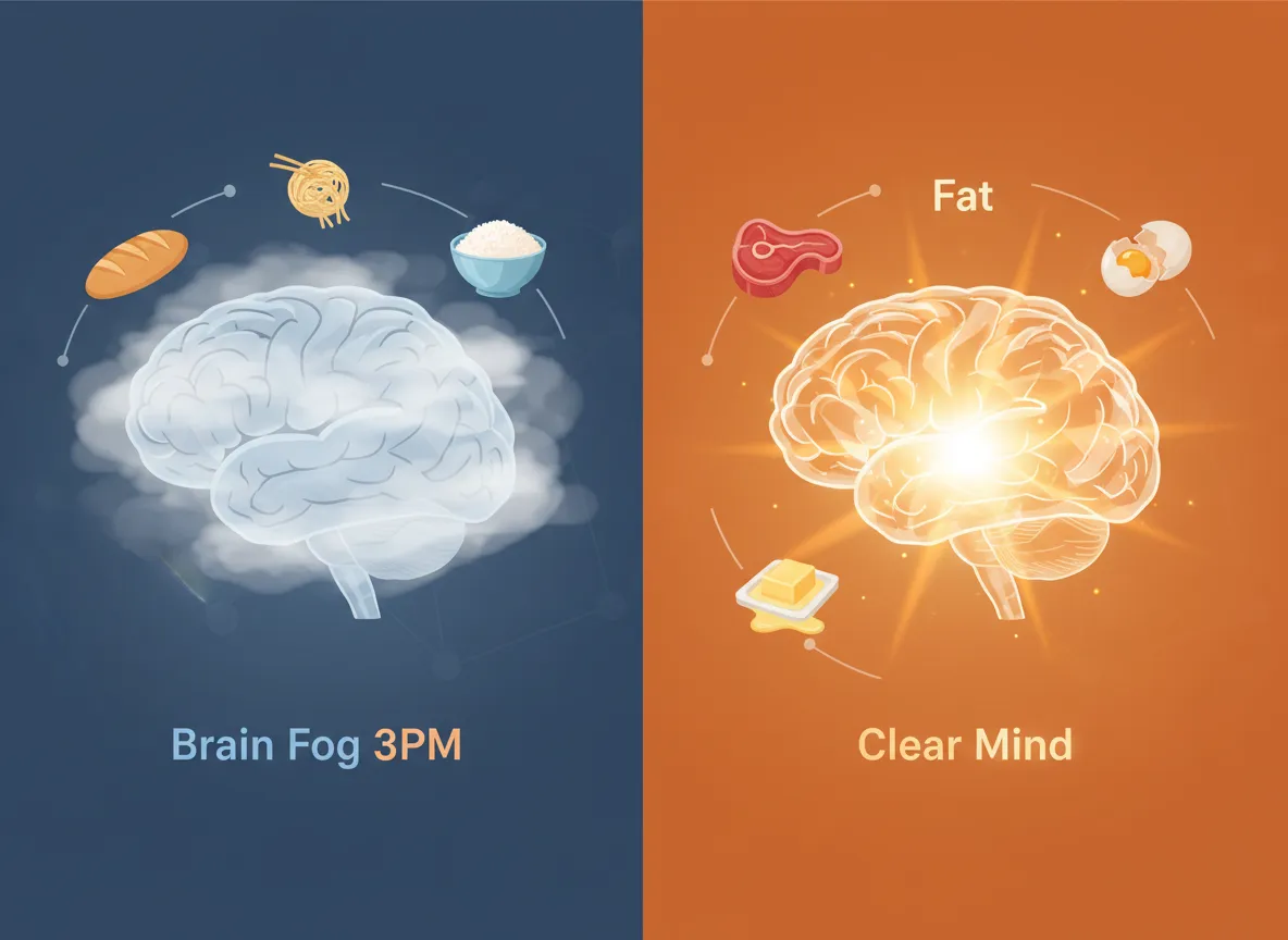 糖質制限前後の脳のクリアさ比較